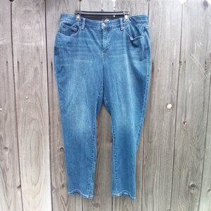 LulaRoe Magic Waistband Denim Women Jeans Sz 36 Ligth Blue Stretch Zip Button